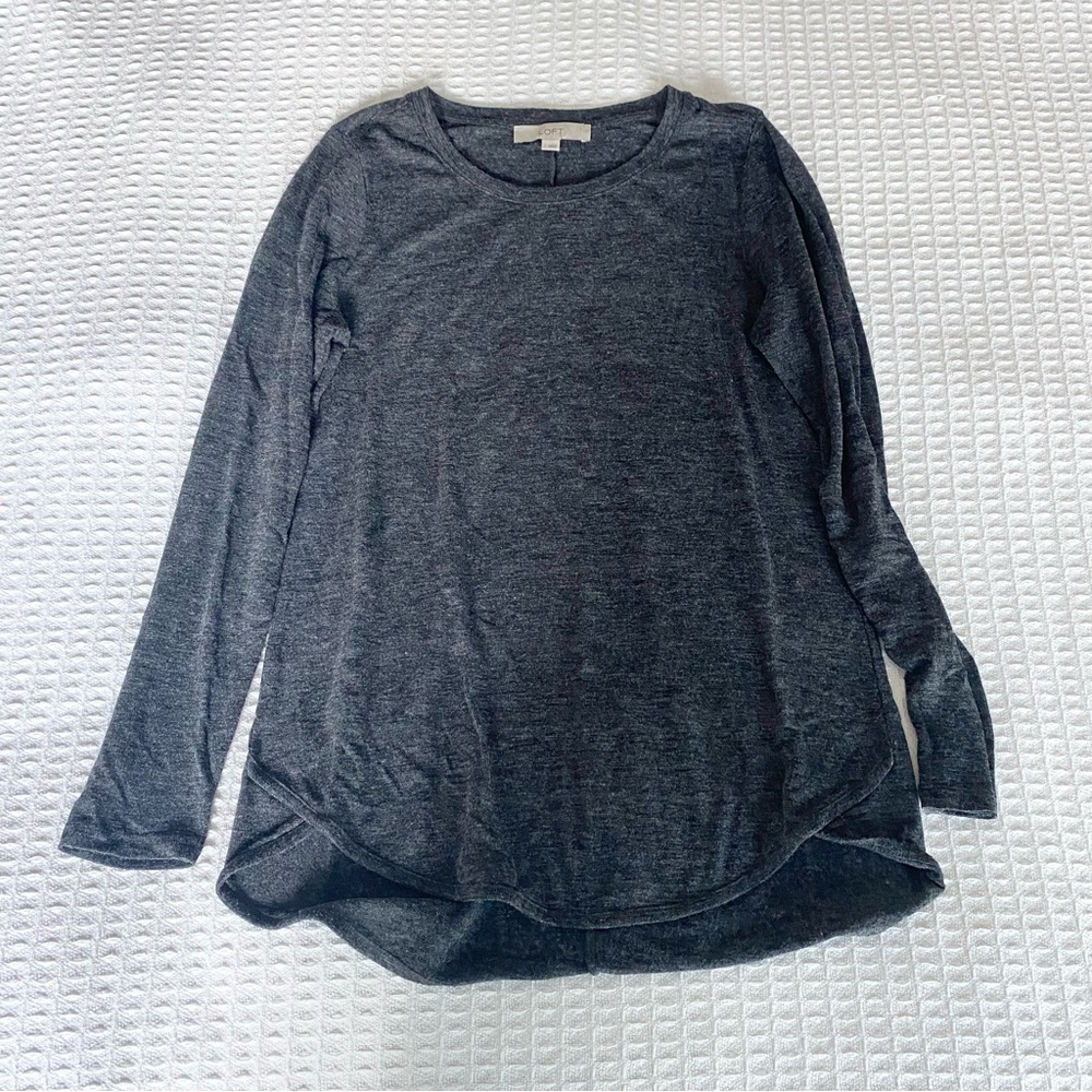 LOFT grey long sleeve tee size Small
